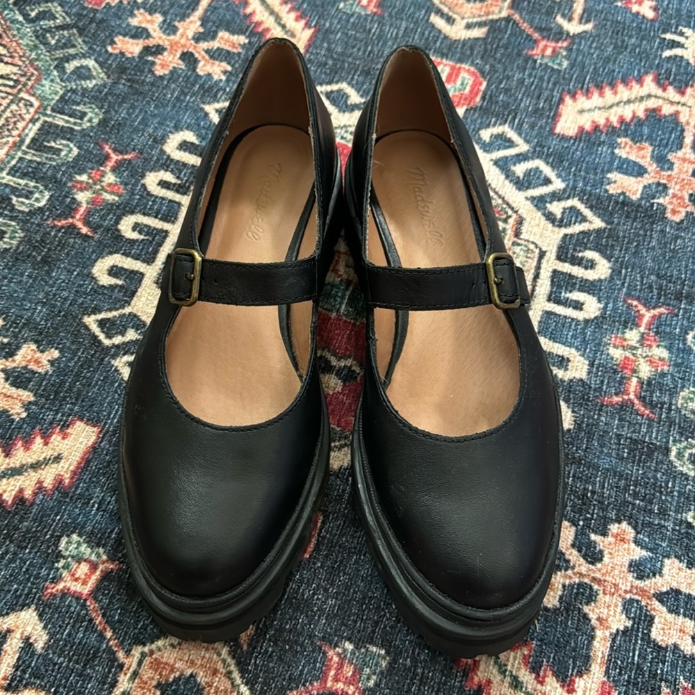 Madewell Freya Platform Mary Jane Lugsole - 8.5